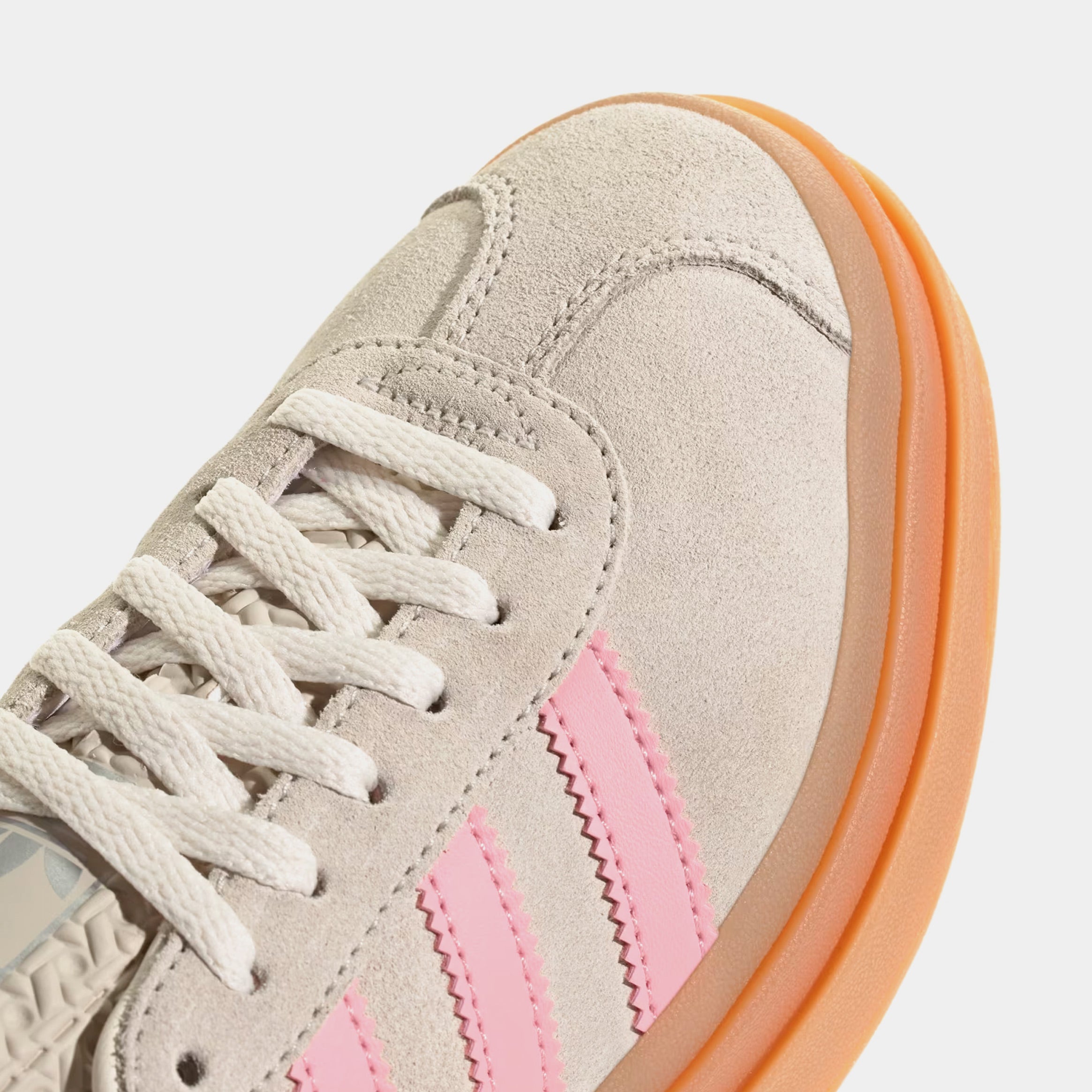 Gazelle Bold Grade School Lifestyle Shoes (Beige/Semi Pink/Cream White)