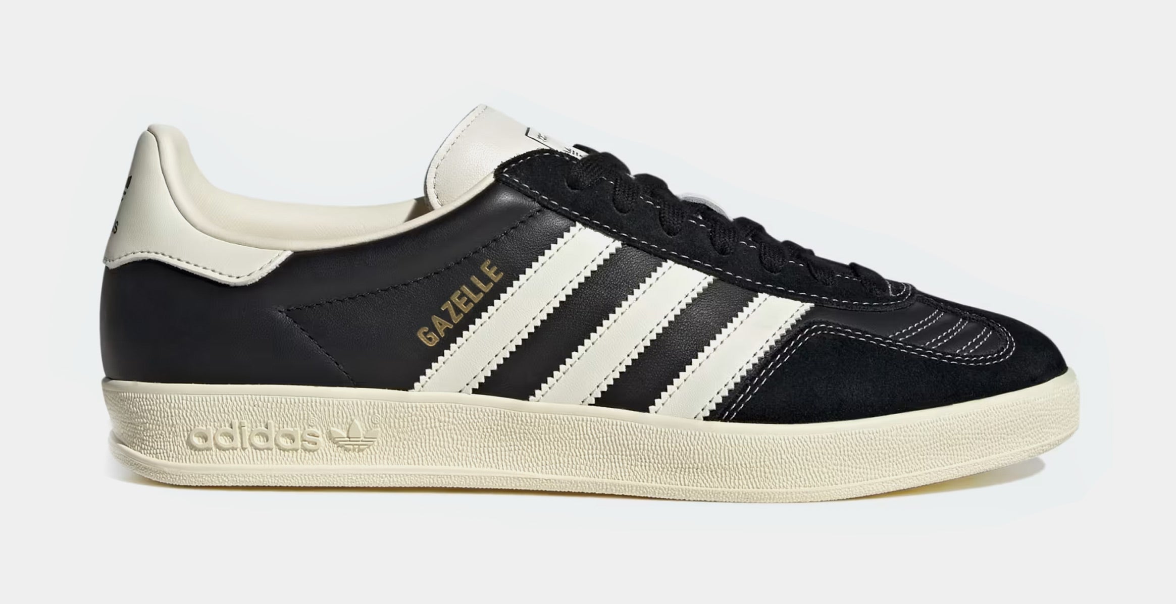 Gazelle Indoor Mens Lifestyle Shoes (Core Black/Cream White/Gold Metallic)