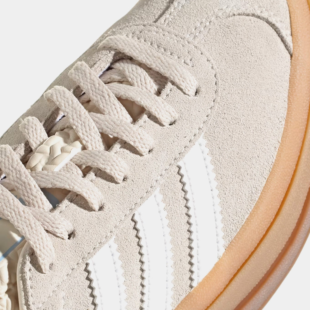 Gazelle Bold Grade School Lifestyle Shoes (Wonder White/Cloud White/Clear Sky)