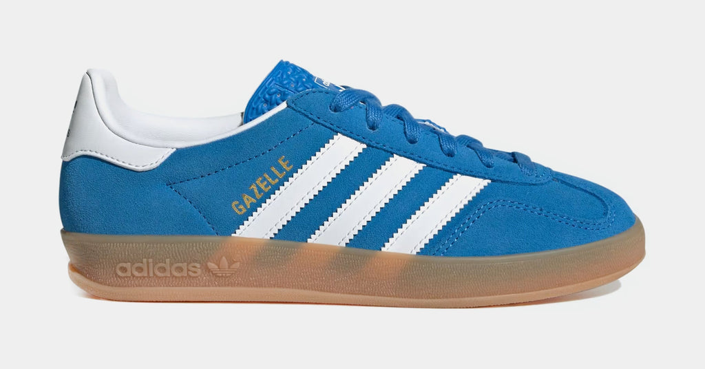 Gazelle Indoor Grade School Lifestyle Shoes (Blue Bird/Cloud White/Gum)