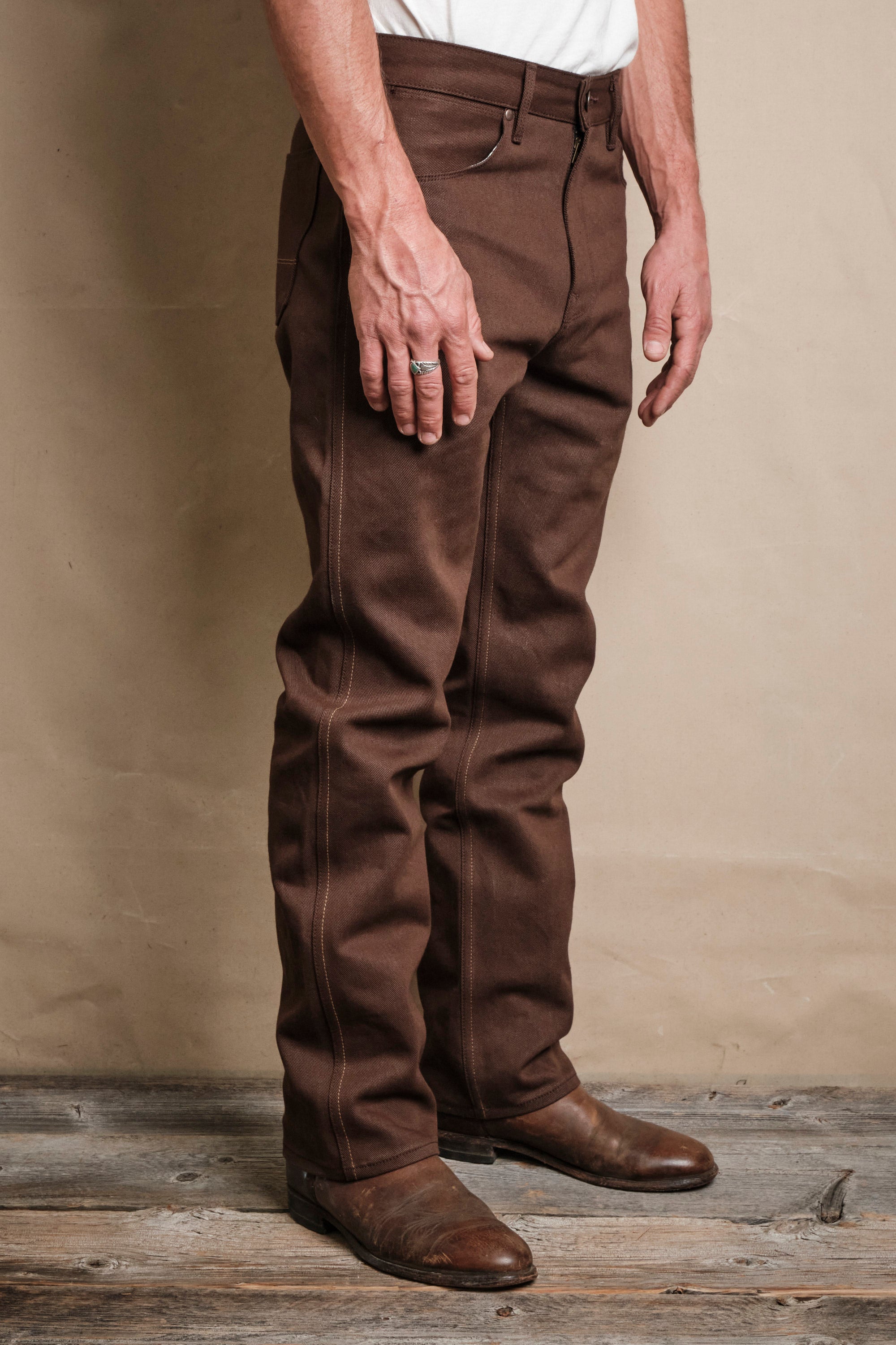 Wilkes Western Dark Brown Denim