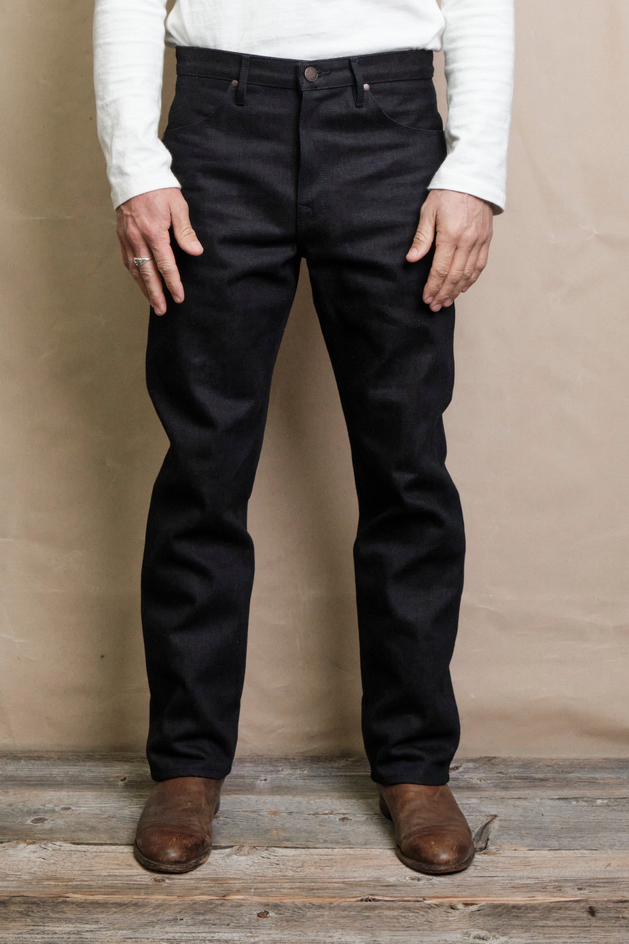 Wilkes Western <span>16 Ounce Indigo Brown Denim </span>