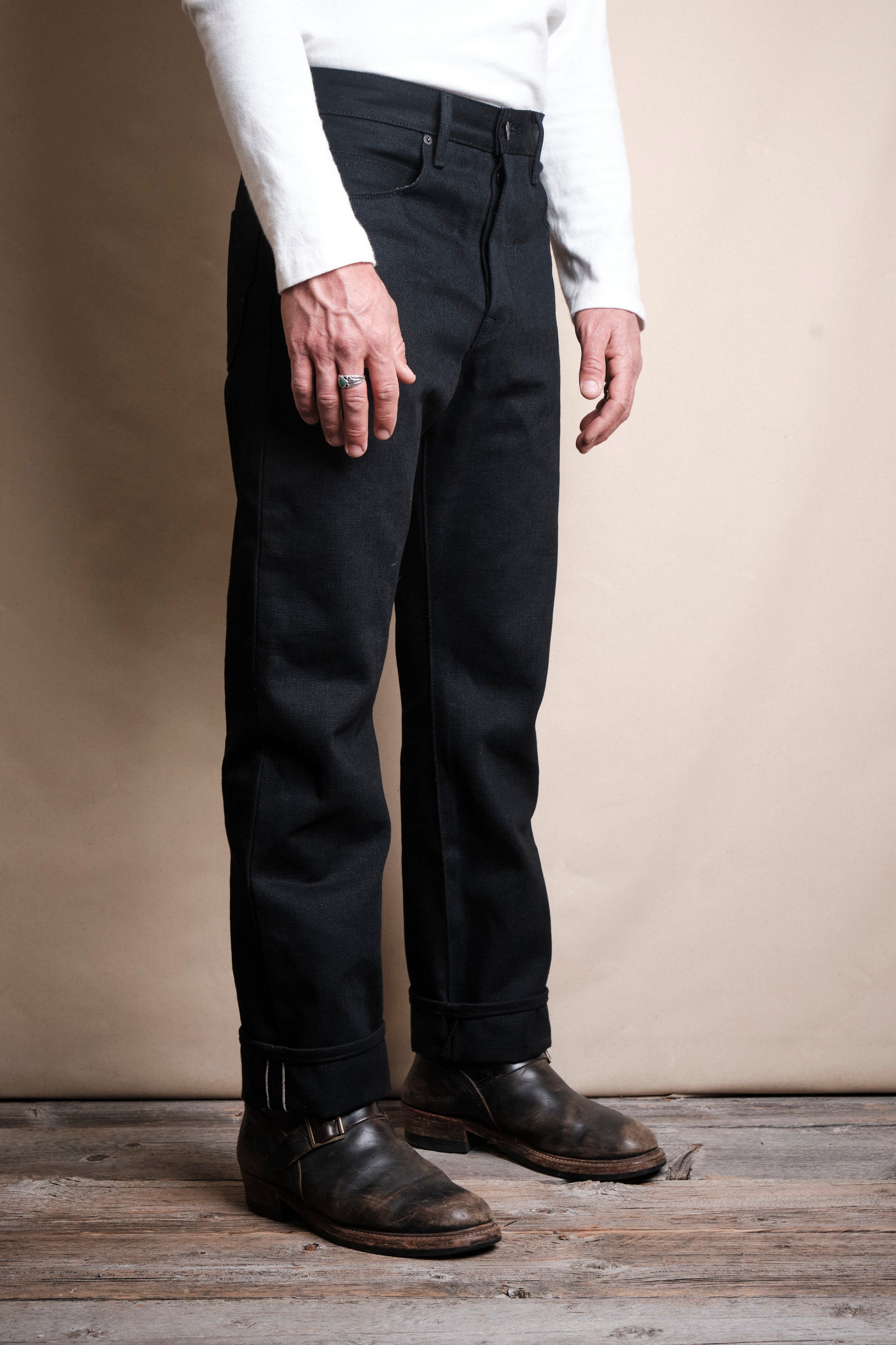 Belford Straight 17 Ounce Black Denim
