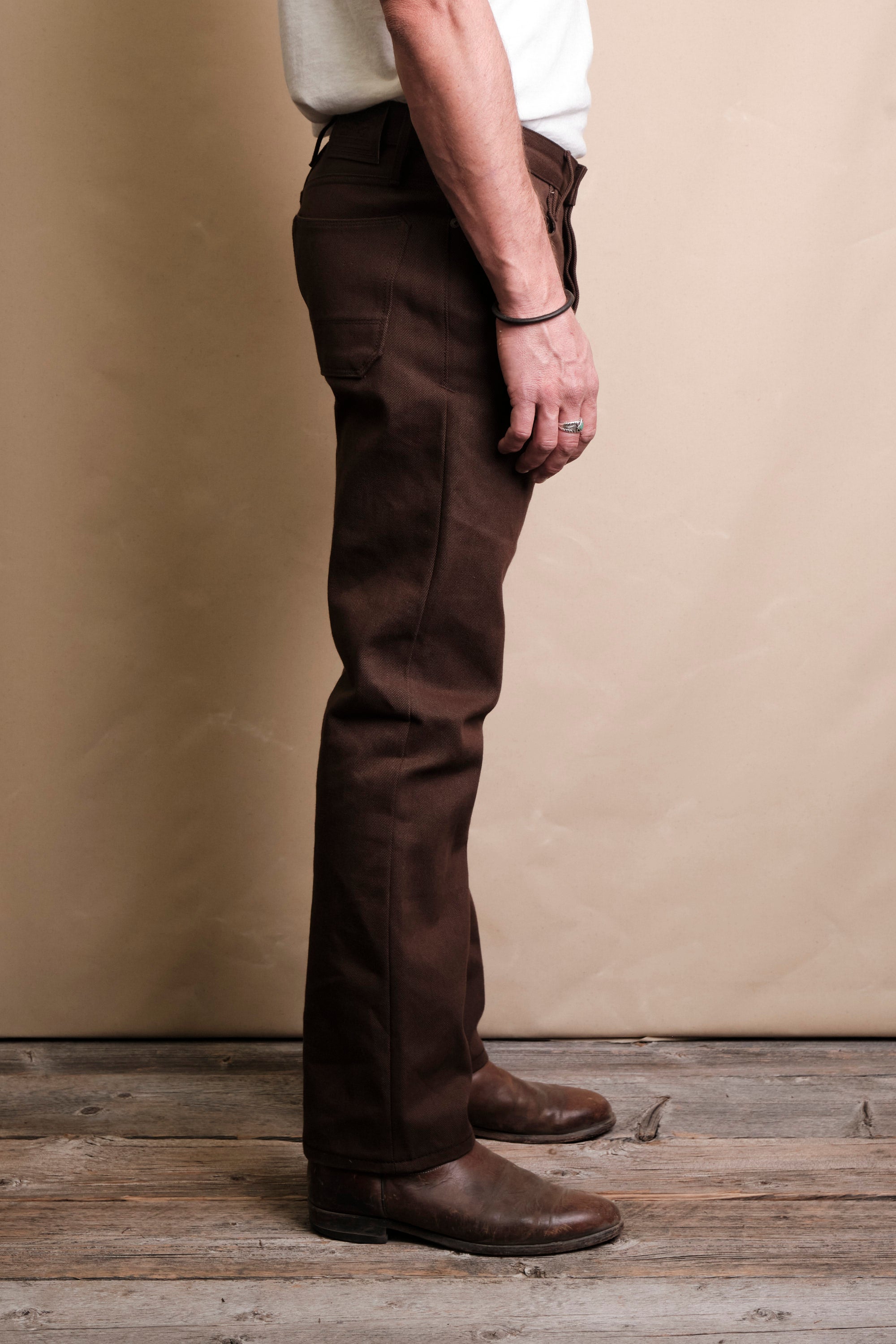 Trabuco Classic Straight <span> 15 Ounce Dark Brown Denim </span>