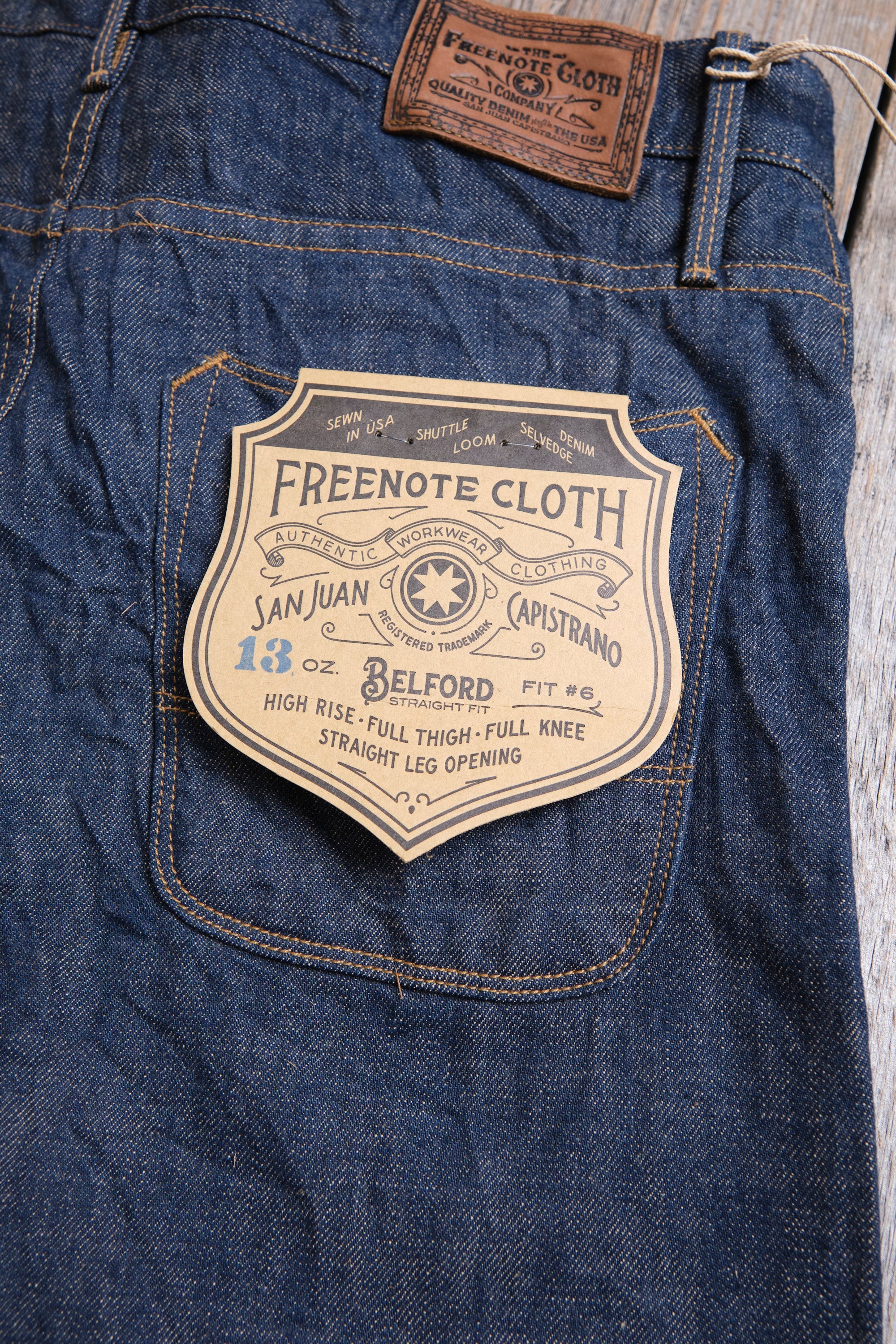 Belford Straight 13 Ounce Natural Rinsed Denim