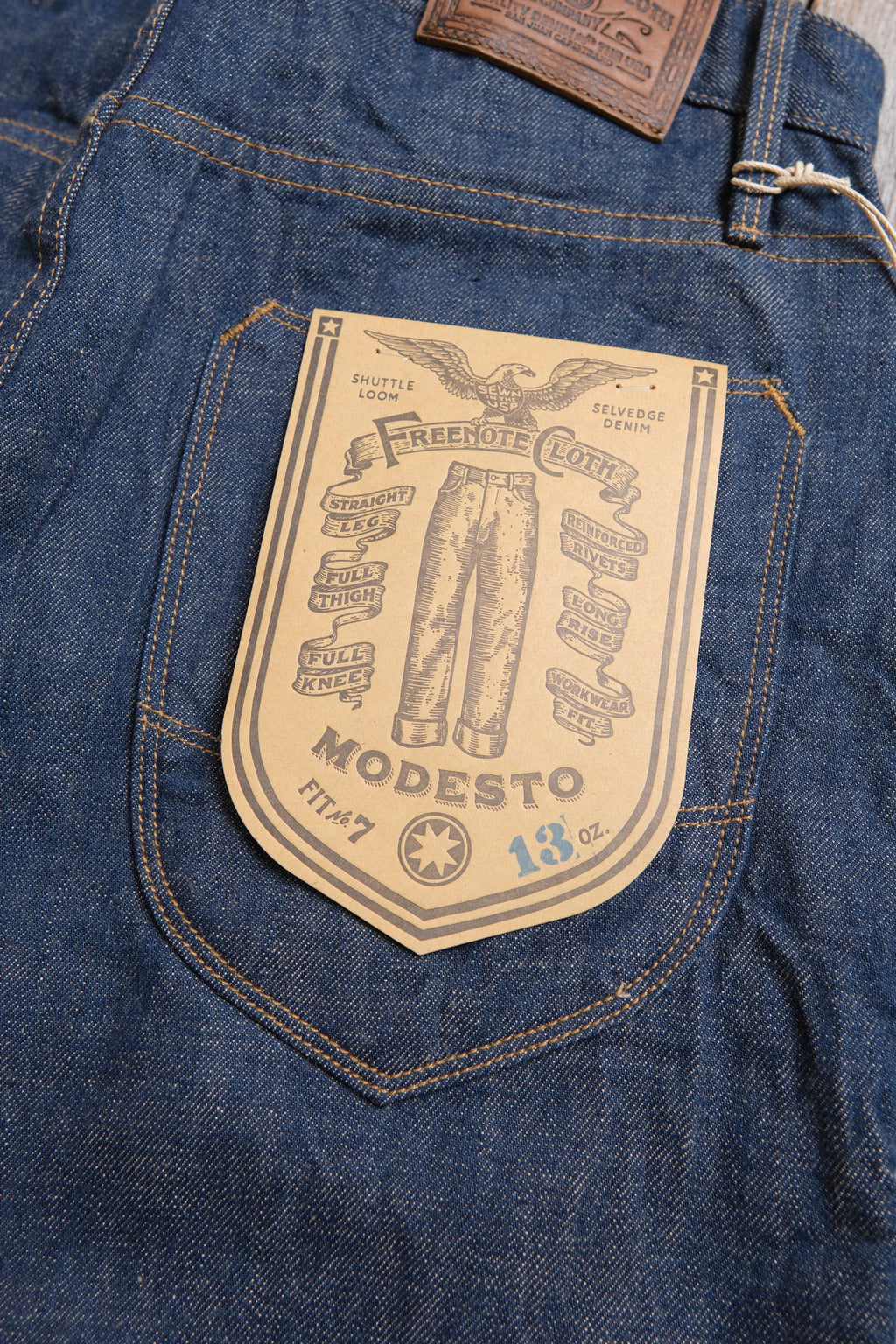 Modesto 13 Ounce Natural Rinsed Denim