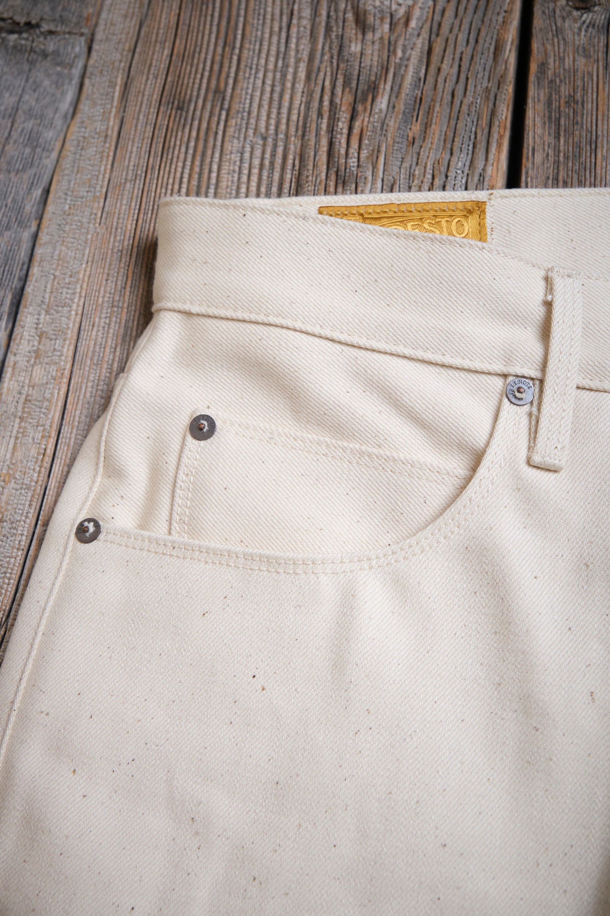 Modesto 14 Ounce Ecru Denim