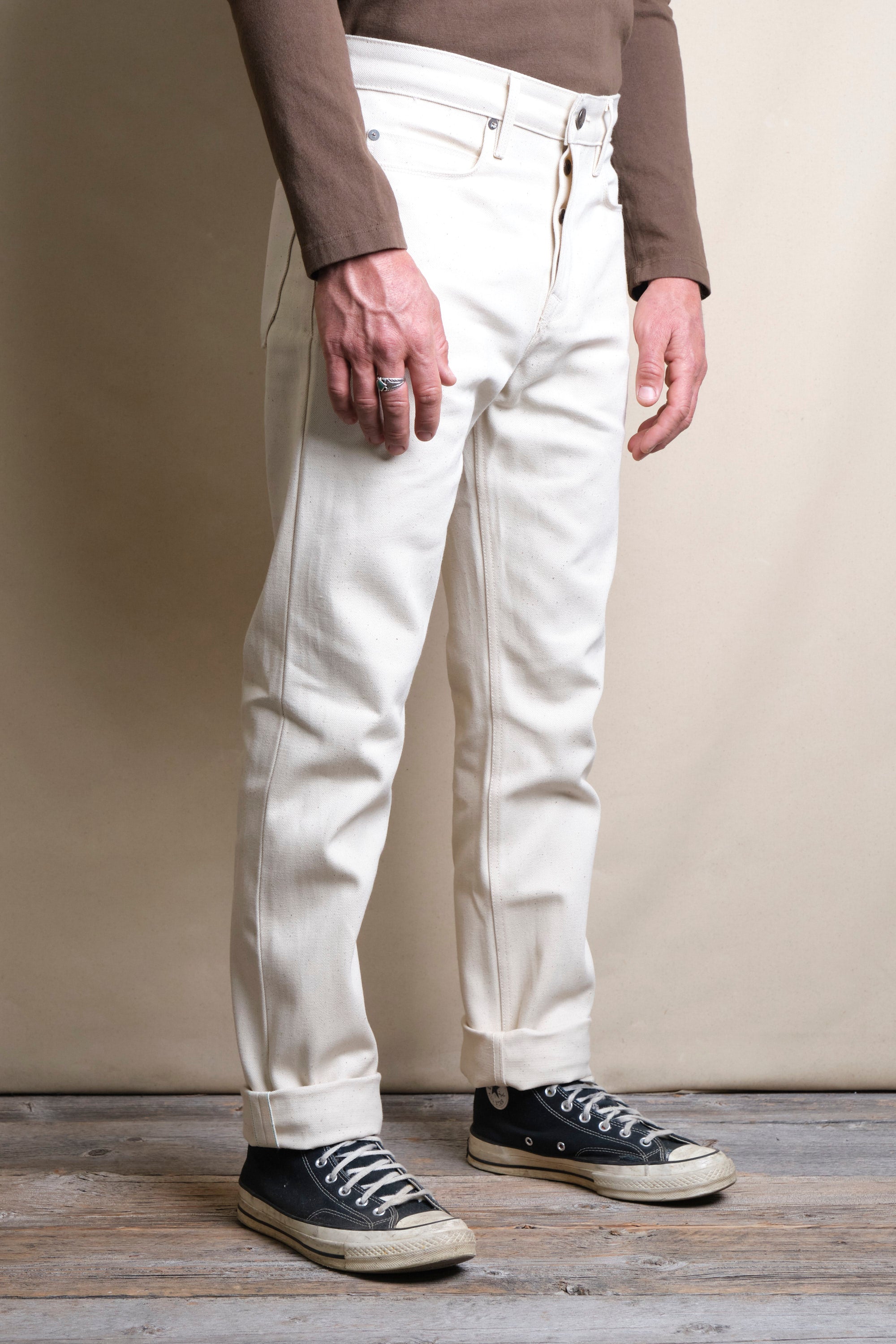 Portola Classic Taper 14 Ounce Ecru Denim