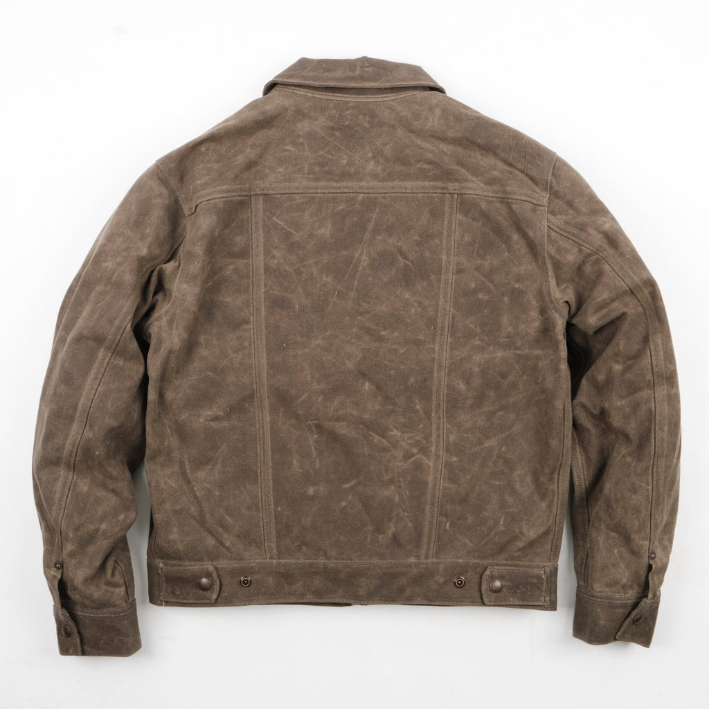 Faro Jacket Tobacco Heavy Waxed Canvas Blue Lining