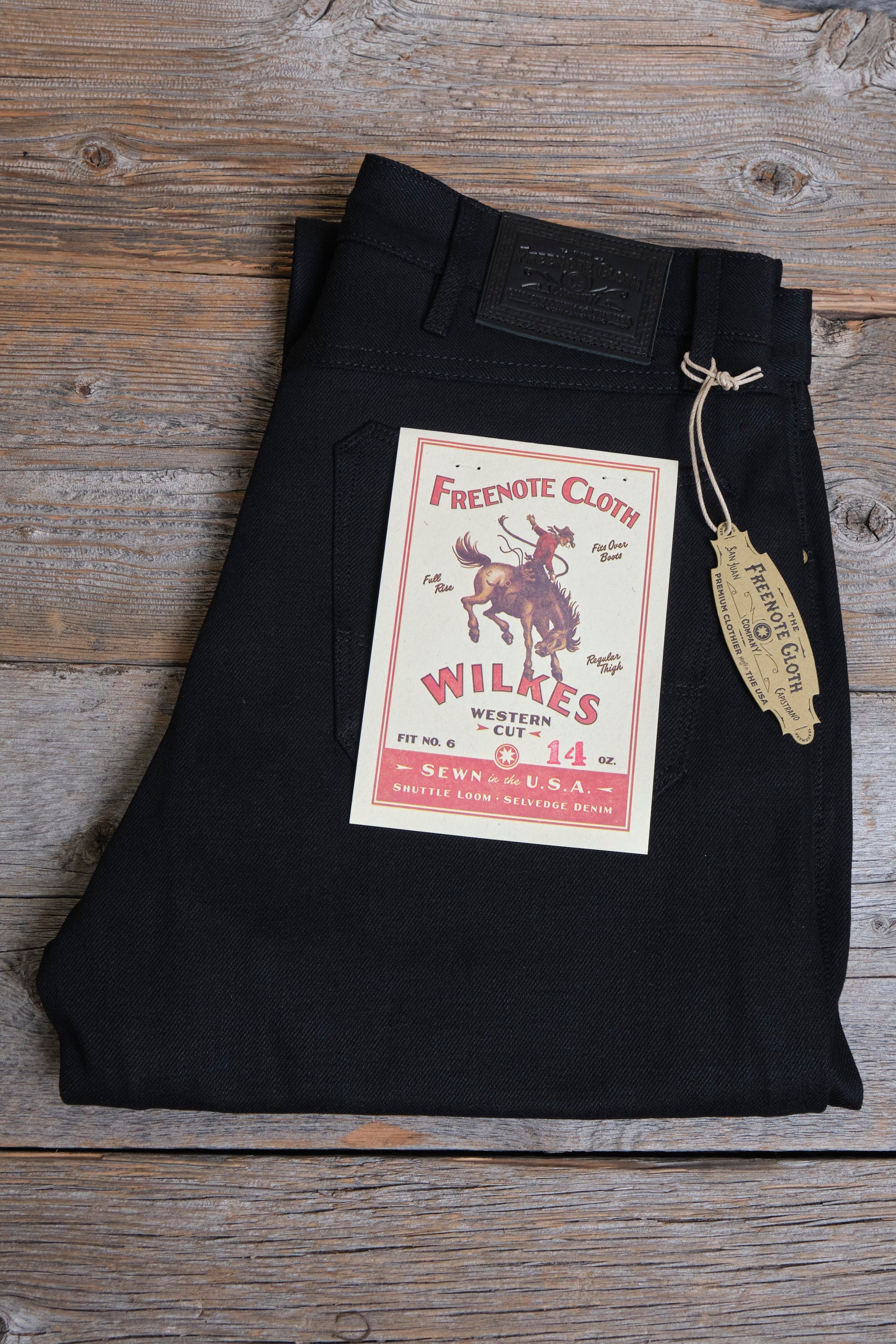 Wilkes Western 14 Ounce Black Denim