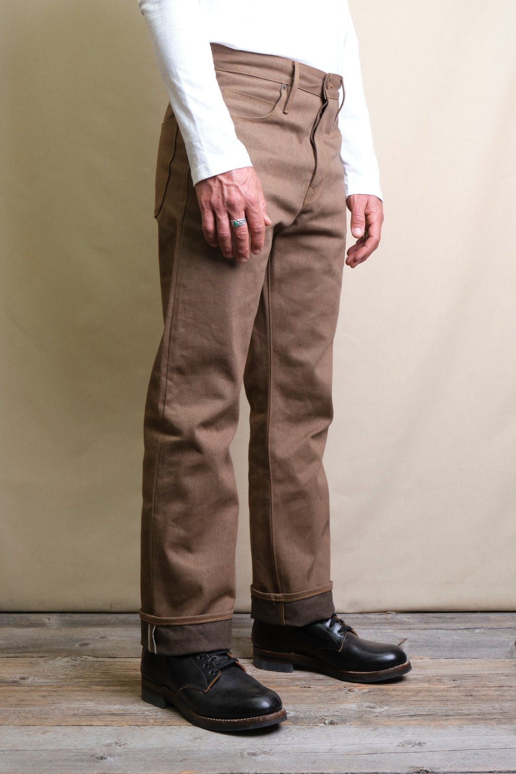 Trabuco Classic Straight <span> 15 Ounce Brown Denim </span>