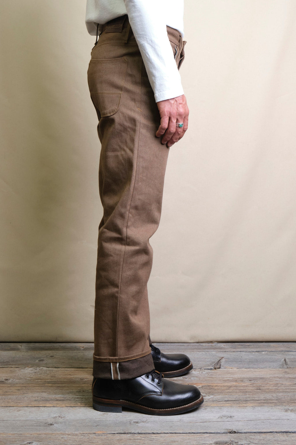 Trabuco Classic Straight <span> 15 Ounce Brown Denim </span>