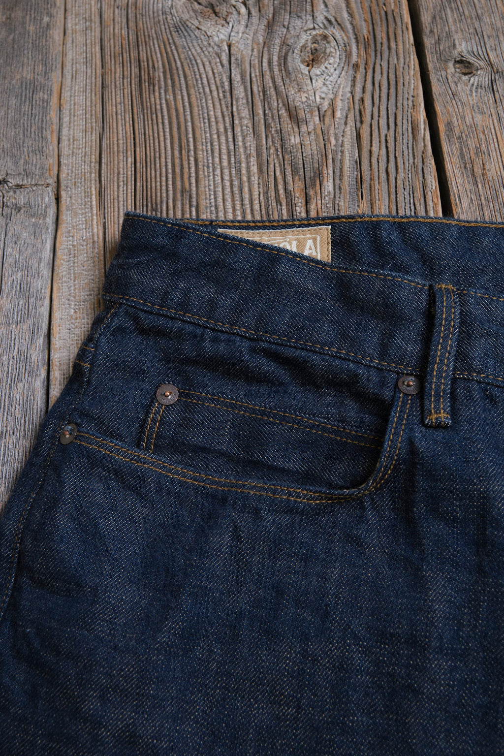 Portola Classic Taper 13 Ounce Natural Rinsed Denim