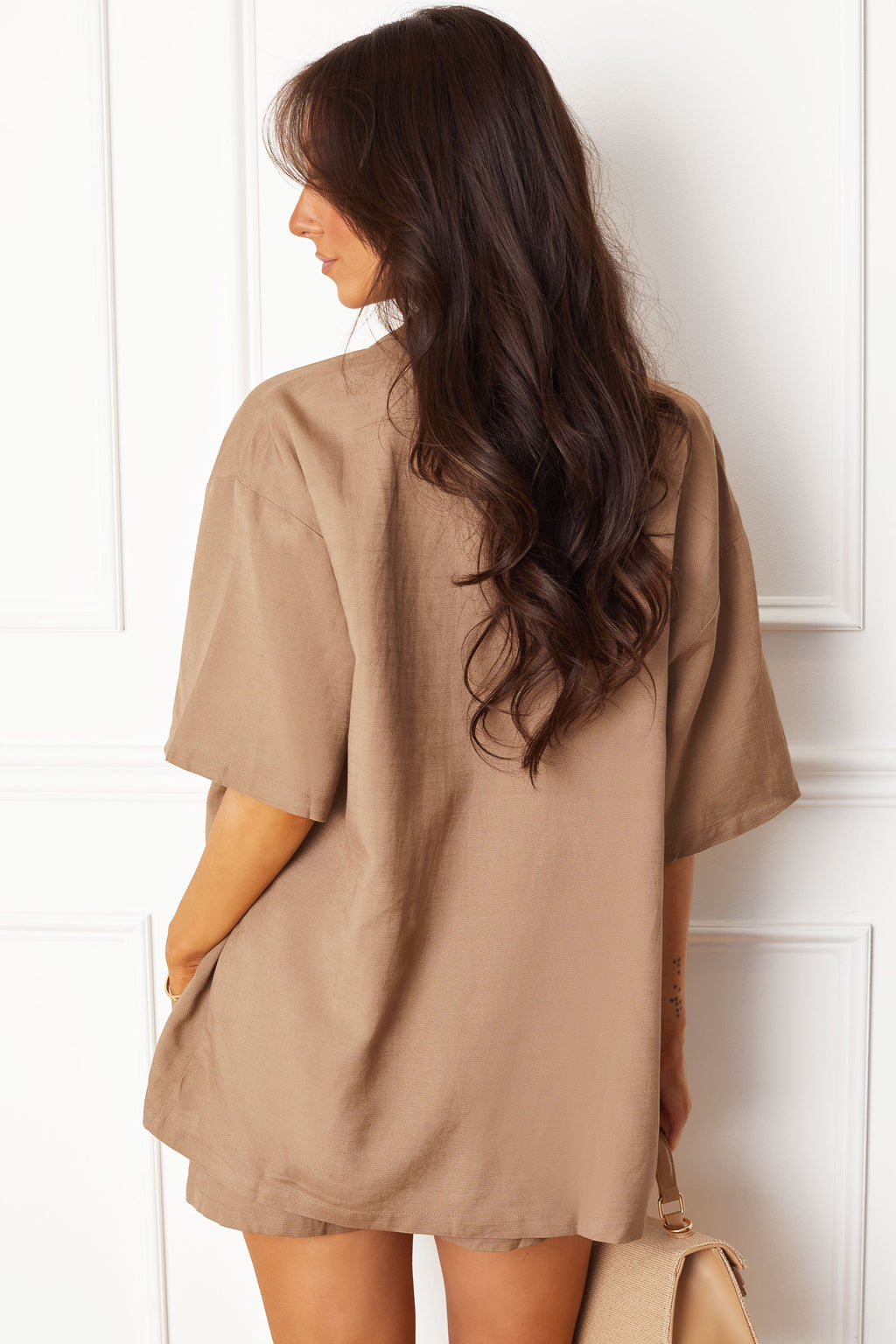 Rora Brown Top and Shorts Set