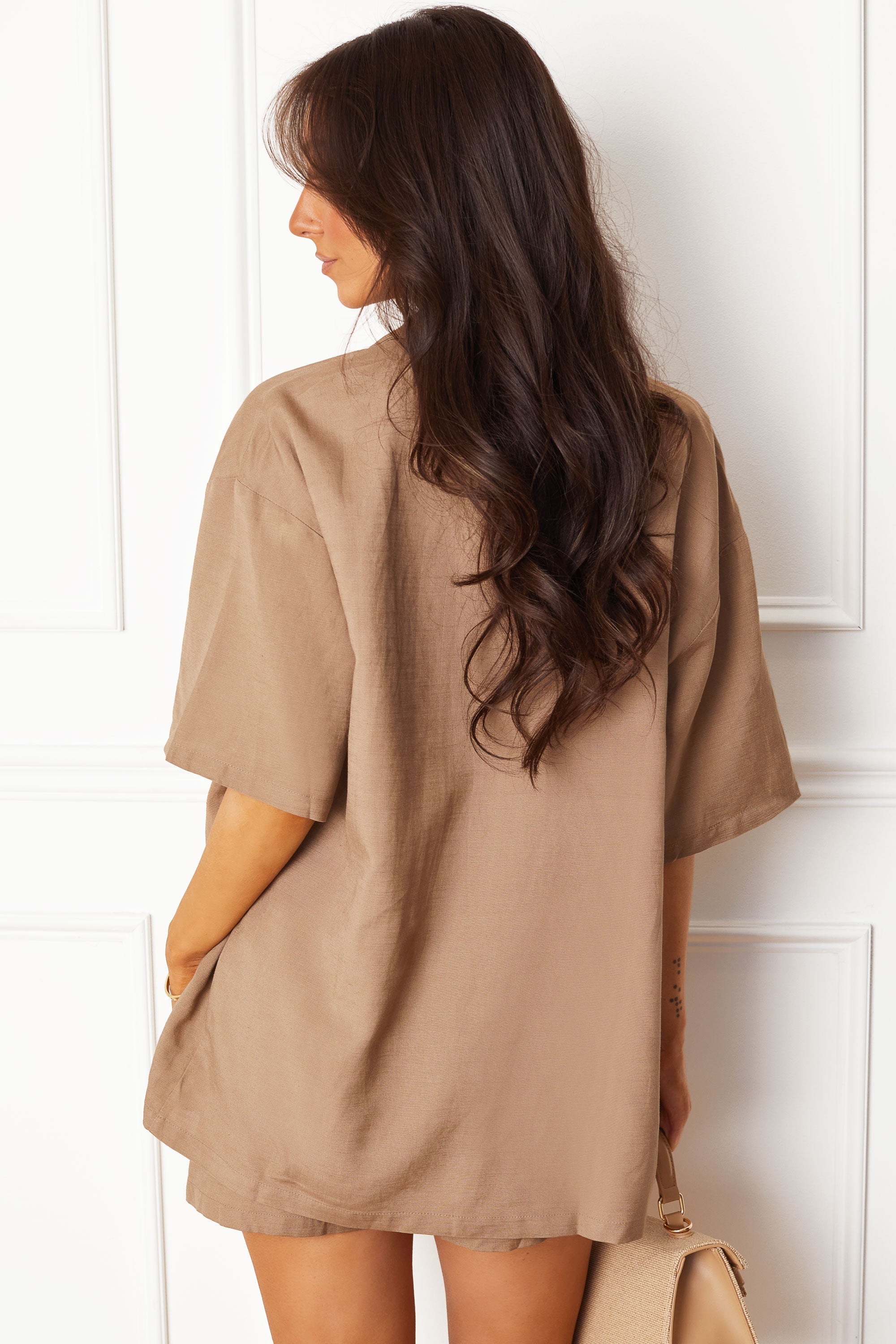 Rora Brown Top and Shorts Set