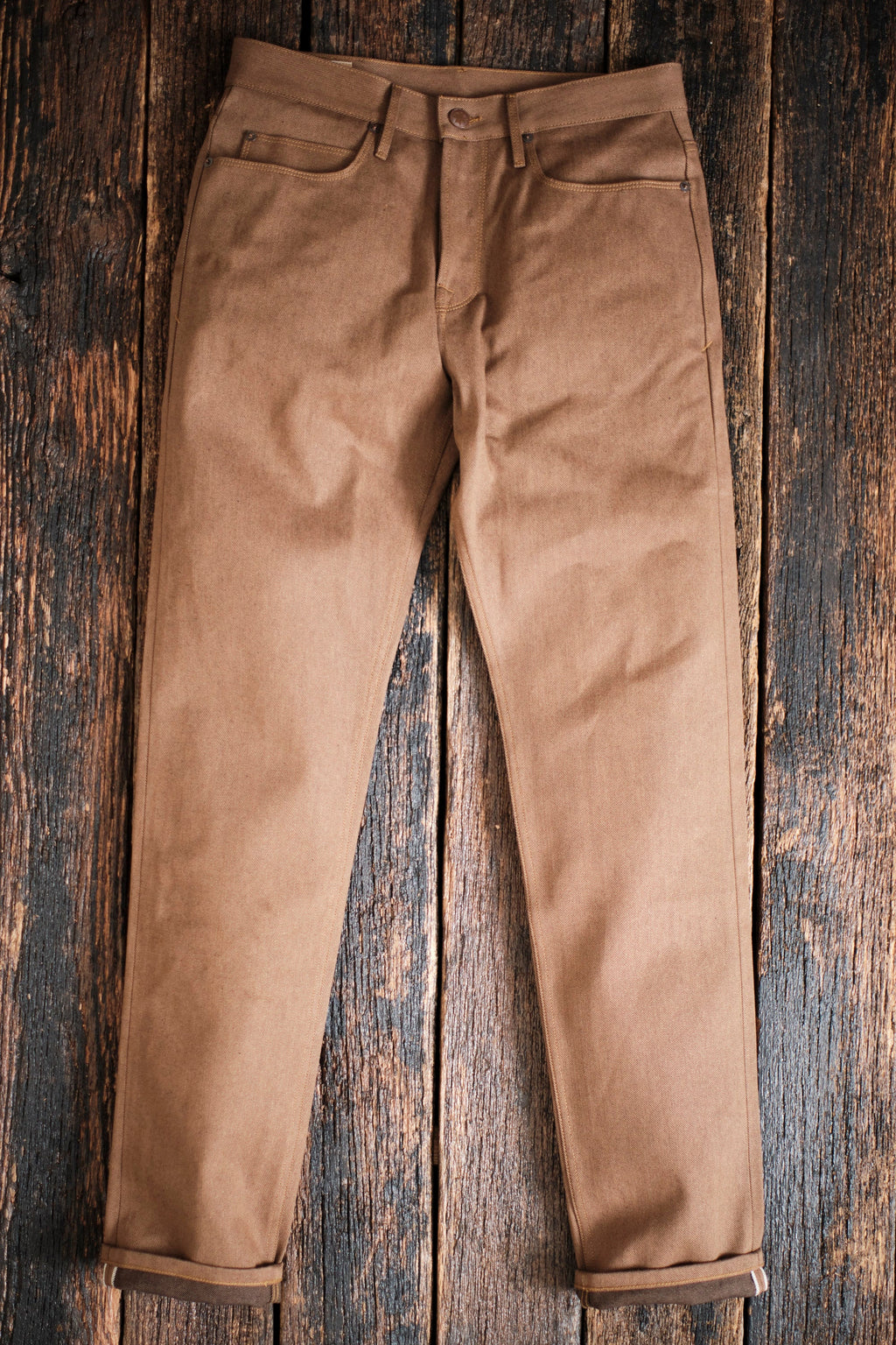 Portola Classic Taper <span> 15 Ounce Brown Denim </span>