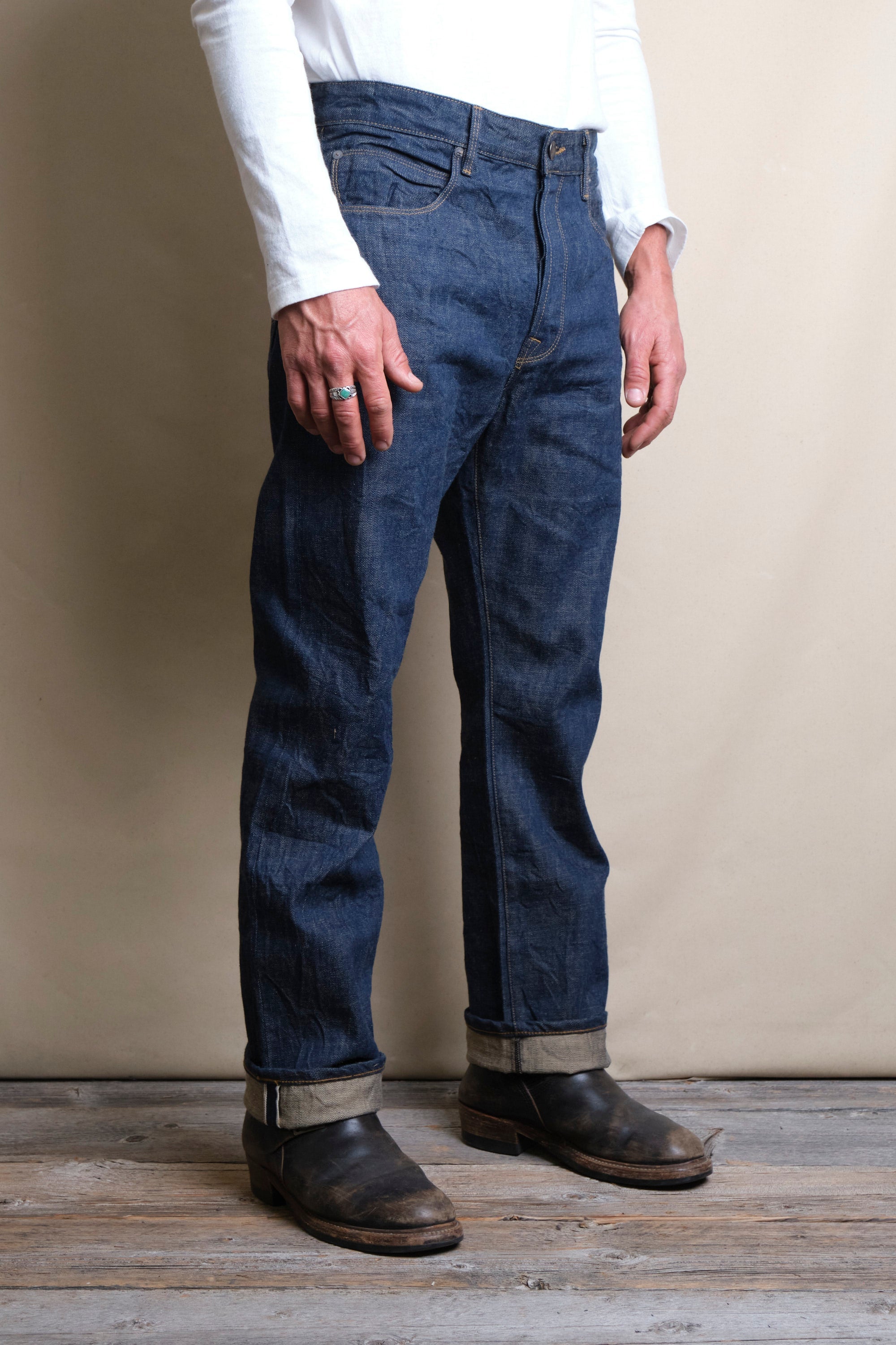 Belford Straight 13 Ounce Natural Rinsed Denim