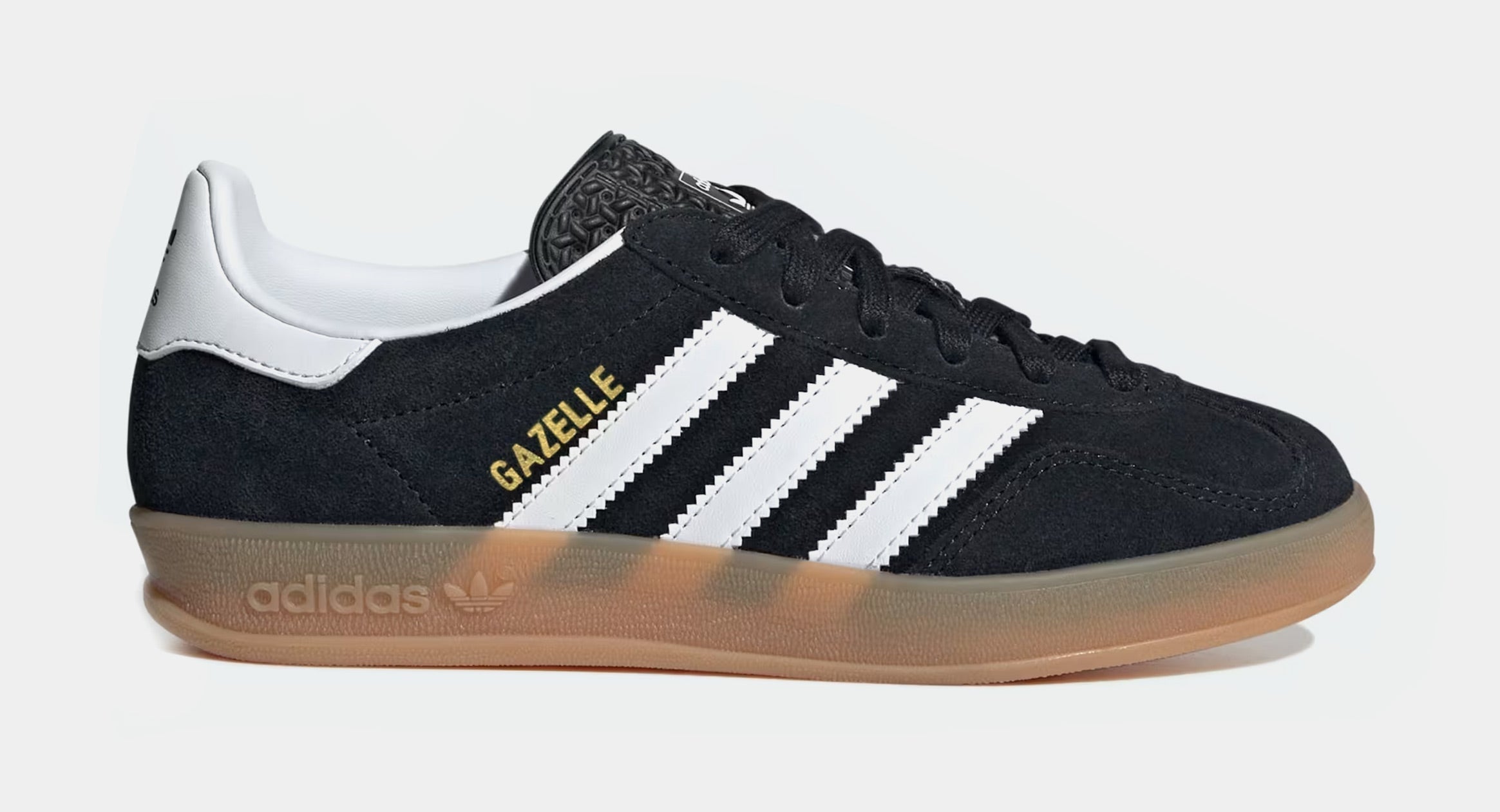 Gazelle Indoor Grade School Lifestyle Shoes (Core Black/Cloud White/Gum)