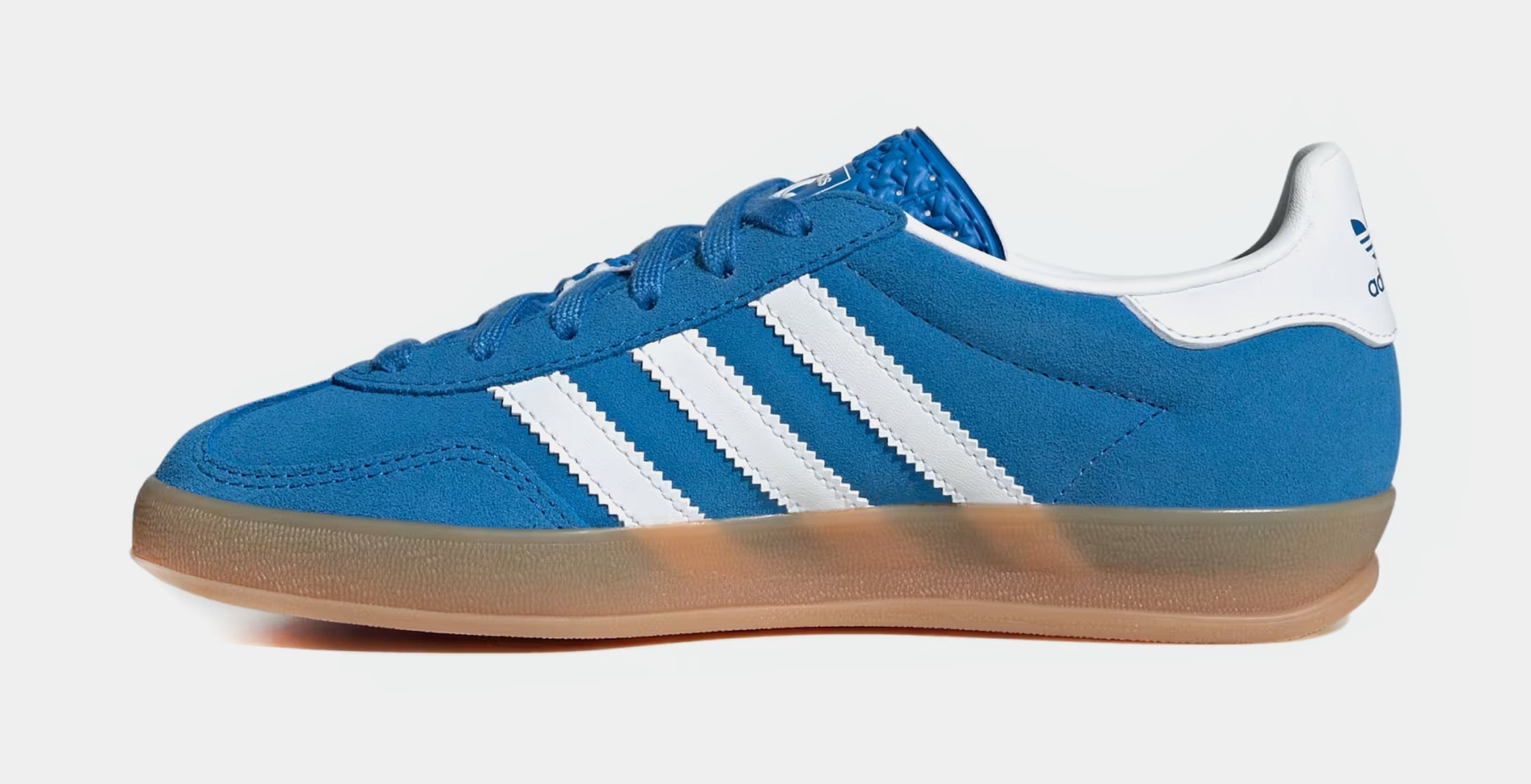Gazelle Indoor Grade School Lifestyle Shoes (Blue Bird/Cloud White/Gum)