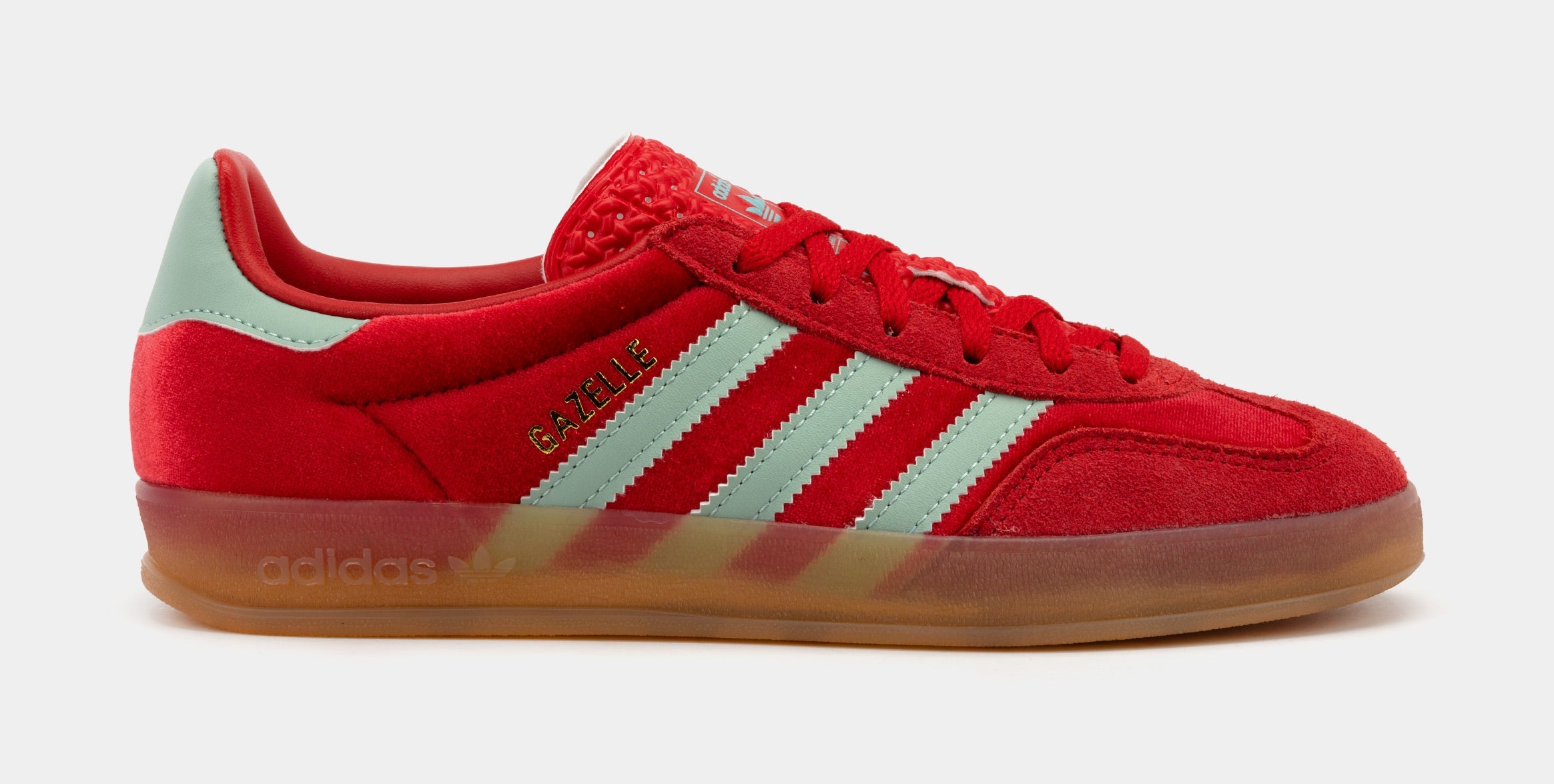 Gazelle Indoor Womens Lifestyle Shoes (Scarlet/Hazy Green/Gum)